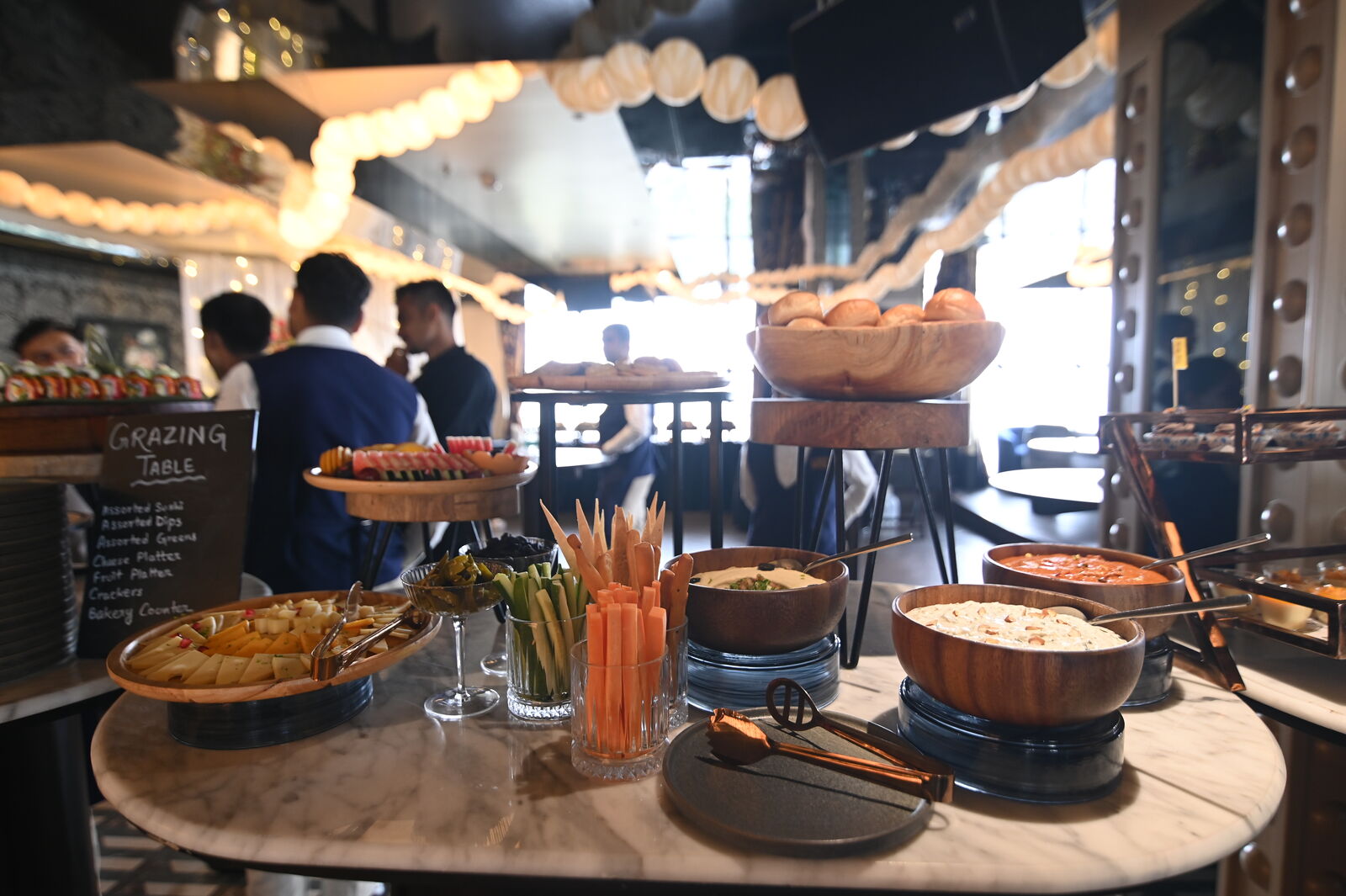 Curated grazing table and catering spread