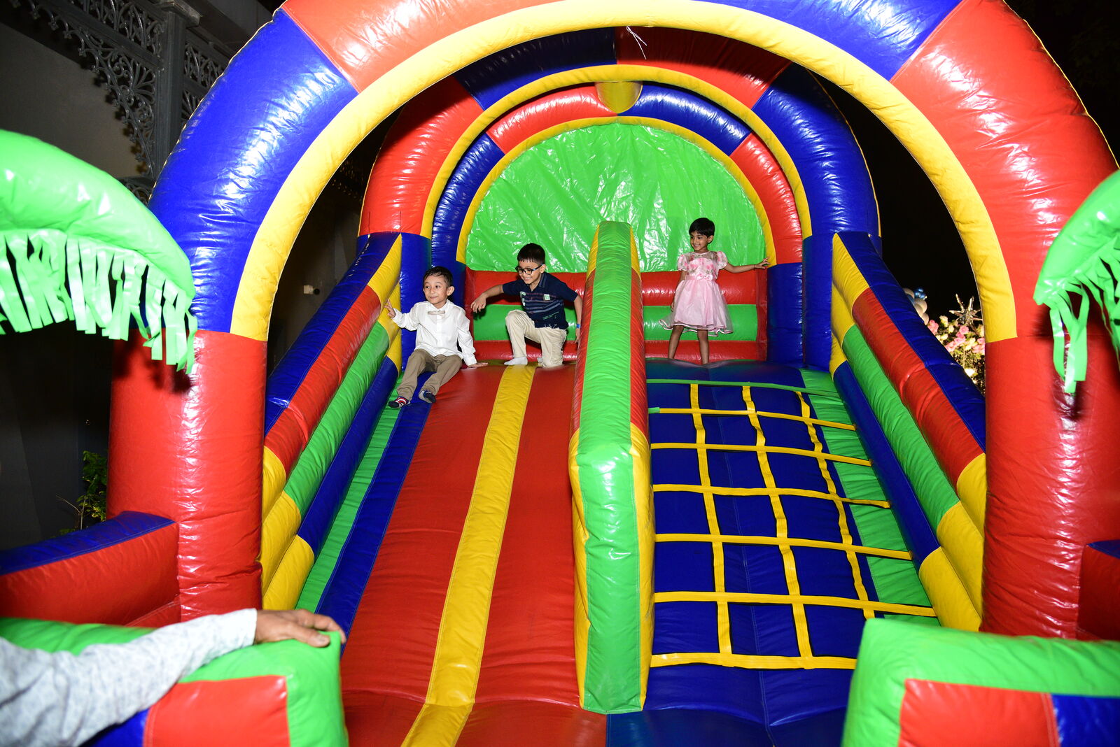 Inflatable play zone for children at the activation